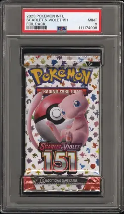 Pokemon 151 English Booster Pack PSA 9 Foil Mew Scarlet & Violet - Image 5
