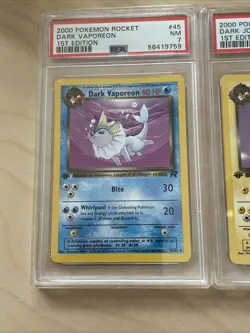 Pokemon 2000 Rocket Dark Vaporeon 1st Edition #45 Dark Jolteon 1st Edition #38 - Image 2