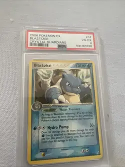 Pokemon TCG Blastoise EX Crystal Guardians 14/100 Regular Rare PSA 4 - Image 1