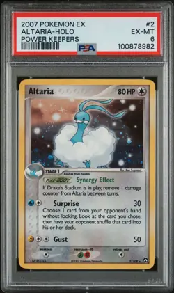 2007 Altaria EX Power Keepers 2/108 Reverse Holo Rare Stamped Pokemon PSA 6 - Image 1