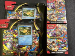 x2Pokemon Mega Evolution Booster Bundle&x2 3 Pack Blister W/Psyduck Promo SEALED - Image 1
