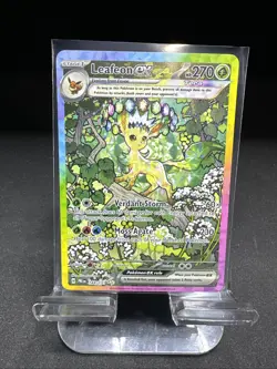 Pokemon TCG Prismatic Evolutions Leafeon EX 144/131 Special Illustration Rare - Image 1