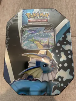 Pokemon TCG Eevee Evolutions Tin 2021 Vaporeon V New Factory Sealed - Image 1