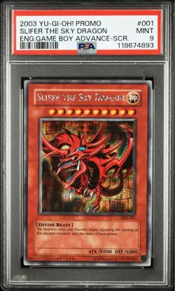 PSA 9 YuGiOh Slifer The Sky Dragon GBI-001 Egyptian God Secret Rare English - Image 1