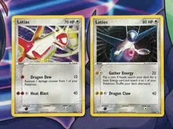PAIR Latias & Latios SET of 2 cards Holo 4/10 & 2/10 2004 Pokemon TCG EX Played - Image 1