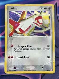 PAIR Latias & Latios SET of 2 cards Holo 4/10 & 2/10 2004 Pokemon TCG EX Played - Image 3