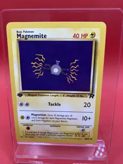 Magnemite 60/82 1st Edition NM-MT Team Rocket Non-Holo Pokemon Card - Image 1