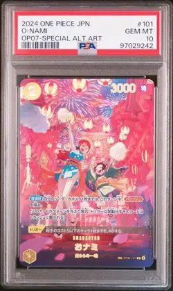 One Piece card O-NAMI Special Alt Art OP06-101 Japanese PSA 10 - Image 1