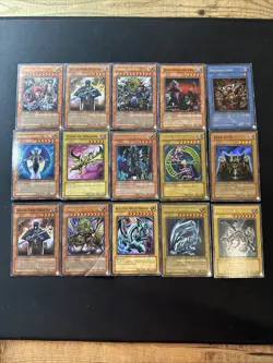 Vintage Yugioh Lot 450 Cards Blue Eyes White Dragon Dark Magician Holos And Bulk - Image 1