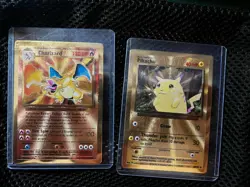 Pokemon Celebrations Gold Metal Charizard & Pikachu Cards 25th Anniversary Base - Image 2