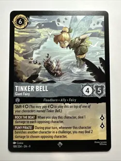 Tinker Bell - Giant Fairy 188/204 Fabled Regular Disney Lorcana Card NM - Image 1