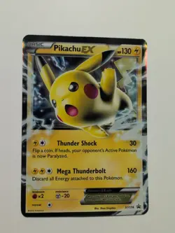Pokemon Pikachu EX XY174 Black Star Promo 2016 Holo Card TCG - Image 1