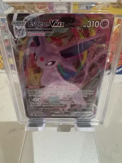 Pokemon Card Espeon VMAX 065/203 Full Art Evolving Skies ACE 9 Slab UK location - Image 2