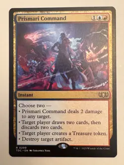 Prismari Command 299 Non-Foil NM MTG Commander: Tarkir Dragonstorm Magic - Image 1