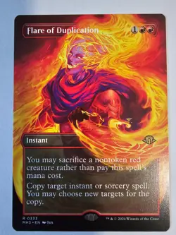 MTG - Flare of Duplication Borderless - Modern Horizons 3 - Image 1