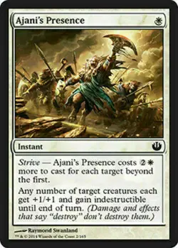 X4 Ajani's Presence Journey into the Nyx LP/NM MTG Magic DNA GAMES - Image 1