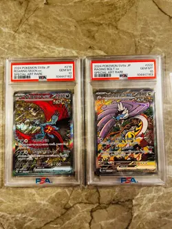 PSA10 sequential set Roaring Moon ex & Raging Bolt ex SAR Pokemon Card Japanese - Image 1