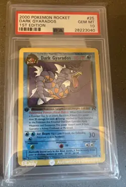 PSA 10 Dark Gyarados #25 1st Edition Pokemon Rocket English 2000 - Image 3