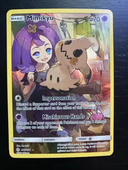 Pokemon TCG Mimikyu Sun & Moon Cosmic Eclipse 245/236 Holo Secret Rare 2 - Image 1