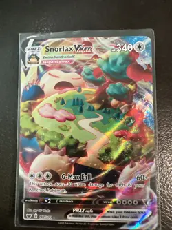 Pokemon TCG Snorlax VMAX 142/202 LP/NM Sword&Shield Base Set - Image 1