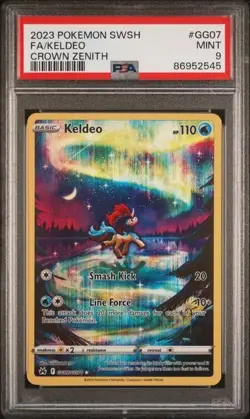 2023 Pokemon Crown Zenith Keldeo FULL ART HOLO RARE PSA 9 MINT #GG07 - Image 1