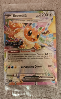Pokemon Prismatic Evolution Eevee ex 075/131 Sealed Stamped Promo Surprise Box - Image 1