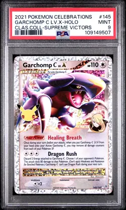 2021 POKEMON CELEBRATIONS CLASSIC COLL #145 GARCHOMP C LV.X-HOLO PSA 9 - Image 1