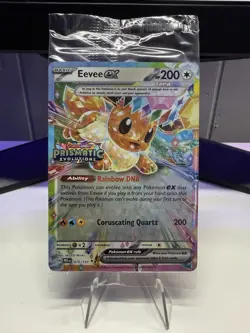 Pokemon Prismatic Evolutions Surprise Box Promo EEVEE EX #075/131 SEALED - Image 1