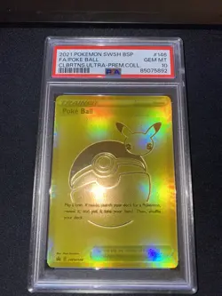 2021 Pokemon SWSH Poke Ball BLACK STAR PROMO CELEBRATIONS UPC #146 PSA 10 GEM MT - Image 1