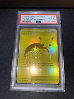 2021 Pokemon SWSH Poke Ball BLACK STAR PROMO CELEBRATIONS UPC #146 PSA 10 GEM MT - Image 2