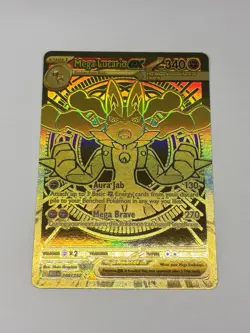 Pokemon MEGA LUCARIO EX 188/132 Mega Evolution GOLD SECRET RARE PACK FRESH M/NM - Image 1
