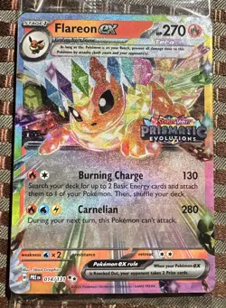 Pokemon Prismatic Evolutions Flareon ex 014/131 Surprise Box Stamped Sealed QTY - Image 1