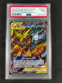 Pokemon - Moltres Zapdos & Articuno GX PSA 9 Sm210 - Hidden Fates ETB Promo ENG - Image 1