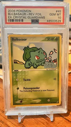 Pokemon Bulbasaur EX Crystal Guardians Reverse Holo #45 PSA 10 Gem Mint POP 47! - Image 1