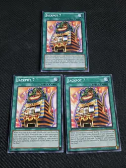 3x Jackpot 7 x3 PRIO-EN068 Common 2x 1st Edition NM Playset Yugioh - Image 1