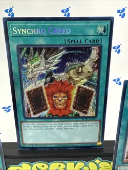 Yu-Gi-Oh! 3x Synchro Creed - Secret Rare - BLTR EN029 - Near Mint - 1st Edition - Image 2