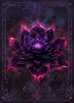 MTG Card Sleeves 100CT (Crimson Black Lotus), Matte Art Card Sleeves, Matte Back - Image 1