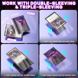 MTG Card Sleeves 100CT (Crimson Black Lotus), Matte Art Card Sleeves, Matte Back - Image 4