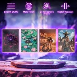 MTG Card Sleeves 100CT (Crimson Black Lotus), Matte Art Card Sleeves, Matte Back - Image 5