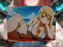 Lucy Heartfilia Fairy Tail Anime Waifu Sexy Goddess Doujin Lewd Hentai Card - Image 1