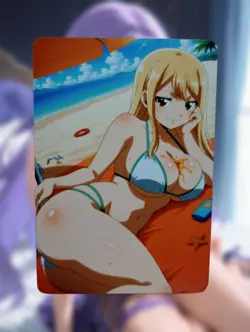 Lucy Heartfilia Fairy Tail Anime Waifu Sexy Goddess Doujin Lewd Hentai Card - Image 1