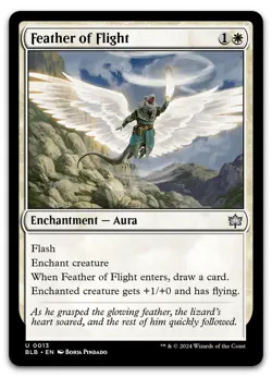 Feather of Flight #13 (NM) Bloomburrow BLB Magic MTG - Image 1