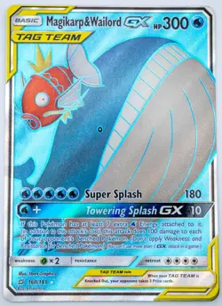Magikarp & Wailord GX 160/181 (NM) Tag Team - SM Team Up - Full Art Pokemon TCG - Image 1