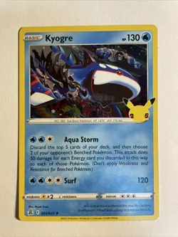 1x Celebrations Pokemon Kyogre Holo Englisch NM/M Pokemon - Image 1