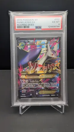 2015 POKEMON XY ROARING SKIES #102 FULL ART/M LATIOS EX PSA 6 - Image 1