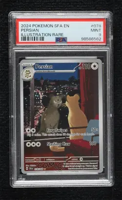 Persian Illustration Rare Pokemon Shrouded Fable PSA 9 MINT - Image 1