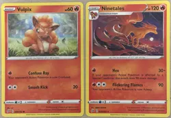 Vulpix 024/192 Common + Ninetales 025/192 Rare Rebel Clash Pokemon TCG Near Mint - Image 1