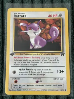 Pokemon Team Rocket 1st Edition Rattata 66/82 - Image 1