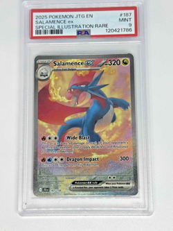 2025 POKEMON JTG EN JOURNEY TOGETHER #187 SALAMENCE EX SIR PSA 9 - Image 1