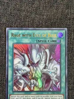 YuGiOh Spell Card Rage With Eyes of Blue LDS2-EN029 1st Edition Ultra Rare - Image 2